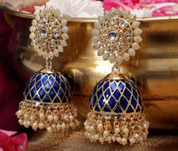 Deepika Padukone Inspired Blue Colored Hand Crafted Earring