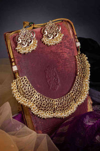 Gold Plated Designer Choker Necklace Set 