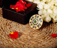 Hand Crafted Meenakari Ring Yellow