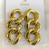 Gold Plated Chain Earring