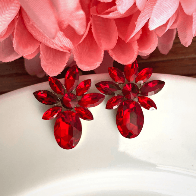 Beautiful Designer Red Stud Earring