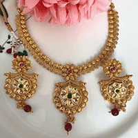Beautiful Designer Antique Kundan Necklace Set